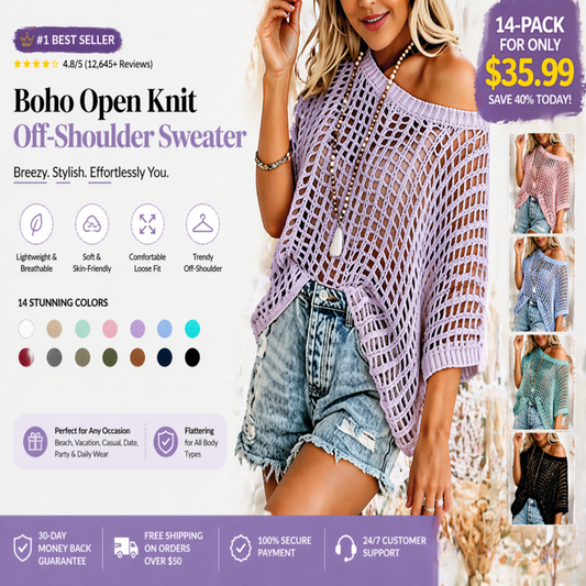 Short Sleeve Crochet Sweater Lightweight Summer Tops Loose Hollow Out Crewneck Pullover