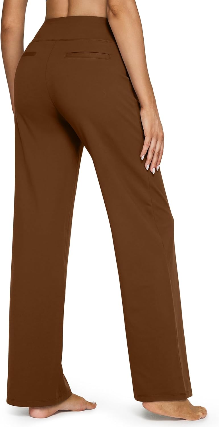 G4Free EverGoing Yoga Pants Women Wide Leg Pants with Pockets High Waist Stretch Dress Casual Sweatpants Petite/Regular/Tall