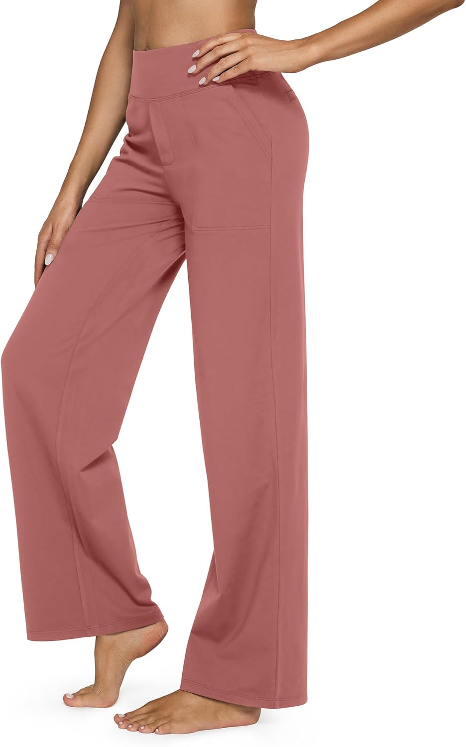 G4Free EverGoing Yoga Pants Women Wide Leg Pants with Pockets High Waist Stretch Dress Casual Sweatpants Petite/Regular/Tall