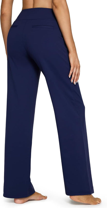 G4Free EverGoing Yoga Pants Women Wide Leg Pants with Pockets High Waist Stretch Dress Casual Sweatpants Petite/Regular/Tall