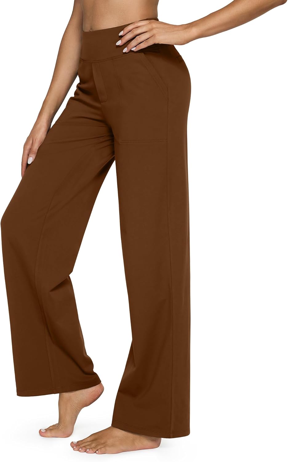 G4Free EverGoing Yoga Pants Women Wide Leg Pants with Pockets High Waist Stretch Dress Casual Sweatpants Petite/Regular/Tall