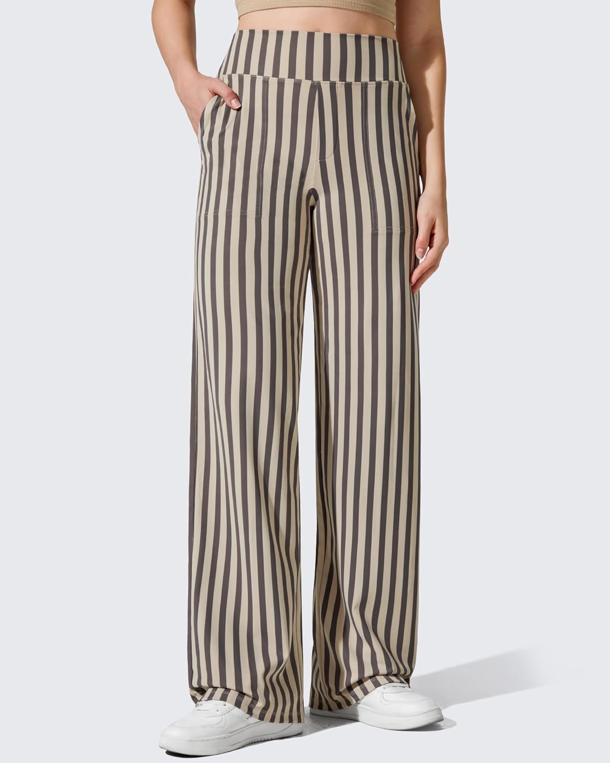 G4Free EverGoing Yoga Pants Women Wide Leg Pants with Pockets High Waist Stretch Dress Casual Sweatpants Petite/Regular/Tall
