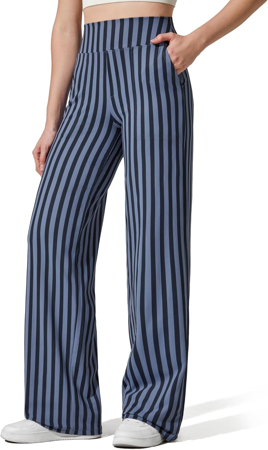 G4Free EverGoing Yoga Pants Women Wide Leg Pants with Pockets High Waist Stretch Dress Casual Sweatpants Petite/Regular/Tall