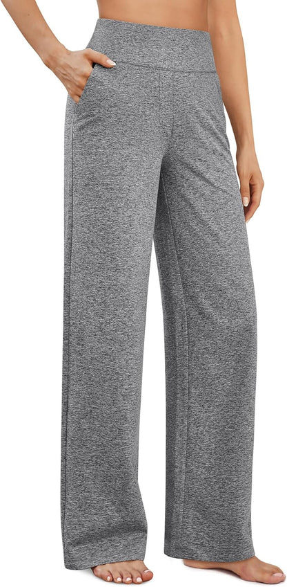 G4Free EverGoing Yoga Pants Women Wide Leg Pants with Pockets High Waist Stretch Dress Casual Sweatpants Petite/Regular/Tall